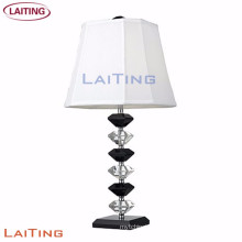 elegance glass lighting black table lamp With Fabric Shade LT-2115